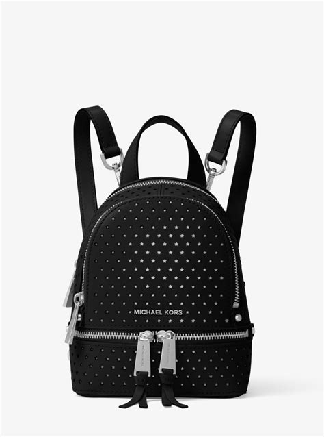 rhea mini perforated leather michael kors|michael kors rhea mini backpack.